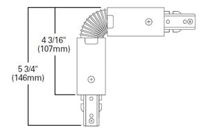 Halo Track Lighting L902P Flexible Connector, White Color