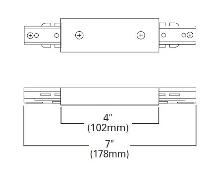Halo Track Lighting L903P Straight Connector, White Color