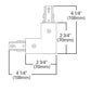 Halo Track Lighting L904MB L Connector, Black Color