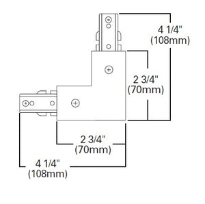 Halo Track Lighting L904MB L Connector, Black Color
