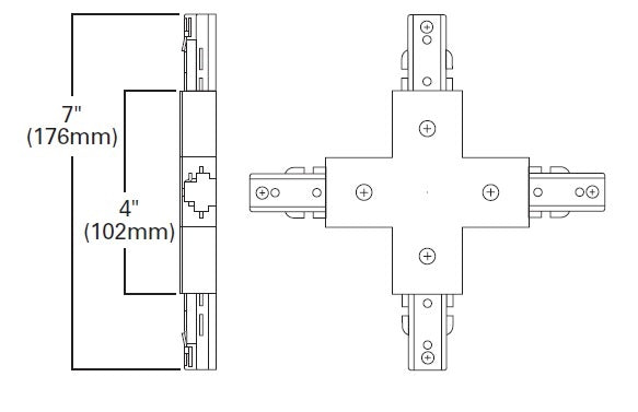 Halo Track Lighting L906P X Connector, White Color