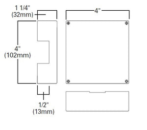 Halo Track Lighting L907MB Outlet Box for Use with T-Bar Ceiling, Black Color