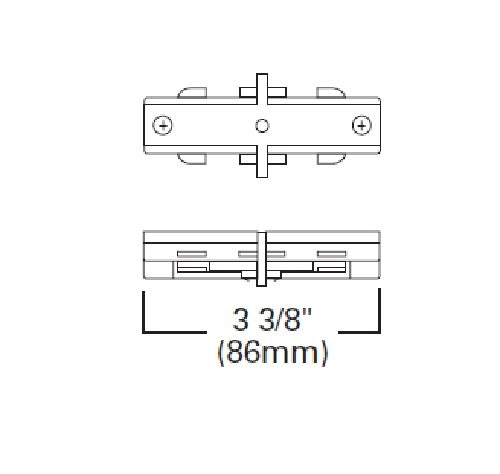 Halo Track Lighting L908MB Mini Joiner, Black Color