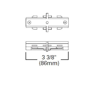 Halo Track Lighting L908MB Mini Joiner, Black Color