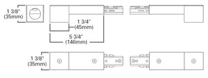 Halo Track Lighting L979MB Conduit Continuation Kit, Black Color