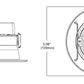 Halo Recessed LA4069271EWH 4" LED Adjustable Downlight, 600 Lumens, 90 CRI, 2700K, 120V, Phase Cut 10% Dimming, Matte White Baffle
