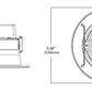 Halo Recessed LA4069271EWHR 4" LED Adjustable Downlight, 600 Lumens, 90 CRI, 2700K, 120V, Phase Cut 10% Dimming, Matte White Baffle