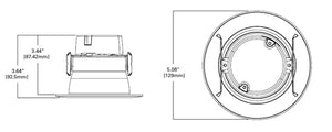 Halo Recessed LA4069271EWHR 4" LED Adjustable Downlight, 600 Lumens, 90 CRI, 2700K, 120V, Phase Cut 10% Dimming, Matte White Baffle