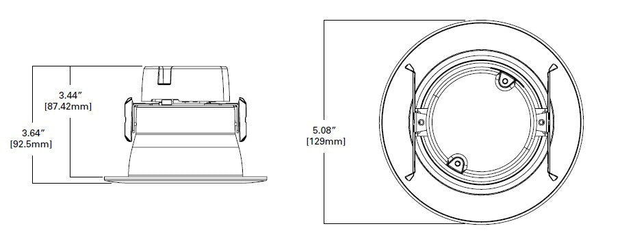 Halo Recessed LA4069351EWH 4" LED Adjustable Downlight, 600 Lumens, 90 CRI, 3500K, 120V, Phase Cut 10% Dimming, Matte White Baffle