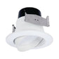 Halo Recessed LA4069401EWH 4" LED Adjustable Downlight, 600 Lumens, 90 CRI, 4000K, 120V, Phase Cut 10% Dimming, Matte White Baffle