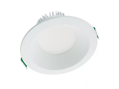 Halo Recessed LCR850RD9FSE040 8" Round Canless LED Downlight, 5000 Lumens, 90 CRI, Selectable CCT, 120-277V, Dual Dim with 0-10V and Phase Cut Options for 100% to 5% Dim, Emergency Battery Back Up