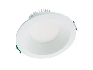 Halo Recessed LCR880RD9FSE040 8" Round Canless LED Downlight, 8000 Lumens, 90 CRI, Selectable CCT, 120-277V, Dual Dim with 0-10V and Phase Cut Options for 100% to 5% Dim, Emergency Battery Back Up