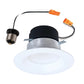 Halo Recessed LT4069FS1EWH 4" LED Retrofit Module with Baffle, 600 Lumens, 90 CRI, 2700K, 3000K, 3500K, 4000K, 5000K Selectable CCT, 120V 60Hz, LE & TE Phase Cut 10% Dimming, Matte White
