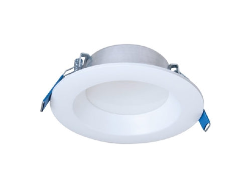 Halo Recessed LT4069FS231EWHDMR 4" LED Canless Direct Mount Module, 600 Lumens, 90 CRI, 2700K, 3000K, 3500K Selectable CCT, 120V, Phase Cut 10% Dimming, Matte White Flange