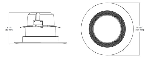 Halo Recessed LT460WH6935R 4" All-Purpose LED Integrated Trim Modules, 3500K, 630 Lumens, White Finish