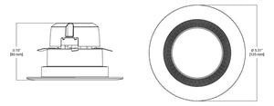 Halo Recessed LT460WH6935R 4" All-Purpose LED Integrated Trim Modules, 3500K, 630 Lumens, White Finish