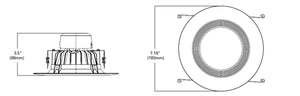Halo Recessed LT560WH12930 5" and 6" Retrofit Baffle, Trim LED Module, 90 CRI, 3000K, Matte White, High Lumen
