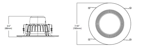 Halo Recessed LT560WH12935 5" and 6" Retrofit Baffle, Trim LED Module, 90 CRI, 3500K, Matte White, High Lumen