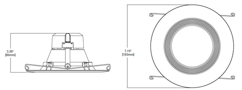 Halo Recessed LT560WH9930R 5" and 6" All-Purpose LED Integrated Retrofit Trim, 90 CRI, 3000K, 900 Lumens, White Finish
