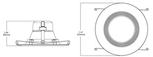 Halo Recessed LT560WH9940R 5" and 6" All-Purpose LED Integrated Retrofit Trim, 90 CRI, 4000K, 900 Lumens, White Finish