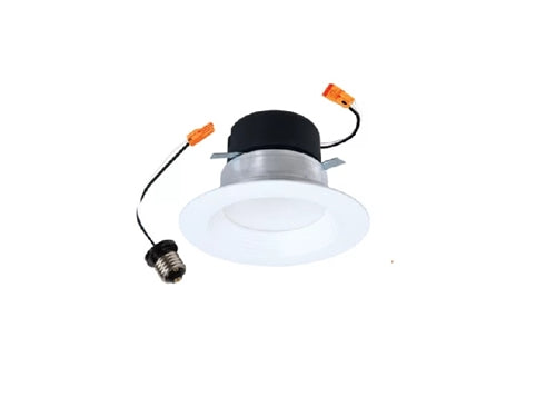 Halo Recessed LT56129FS1EWH 5/6 Inch LED Retrofit Module with Baffle, 1200 Lumens, 90 CRI, 2700K, 3000K, 3500K, 4000K, 5000K Selectable CCT, Phase Cut 10% Dimming, Matte White
