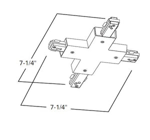 Halo Track Lighting LZR214P X Connector, White