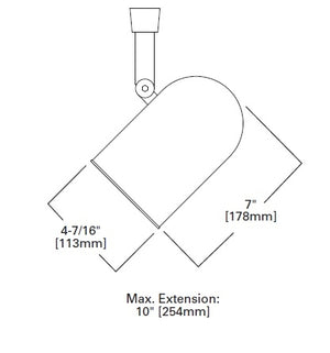 Halo Track Lighting LZR302MB 75W PAR30 Line Voltage Roundback with Baffle, Black