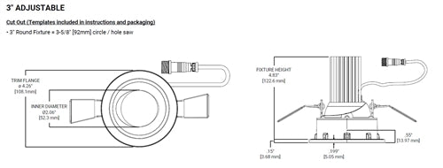 Halo Recessed ML3ALSFS1ERSL 3" Round Smooth LED Adjustable Downlight, Selectable 200/400/550 Lumens, 90 CRI, Selectable CCT 2700/3000/3500/4000/5000K, 5% Phase Cut LE/TE Dimming, 120V 60Hz, Silver