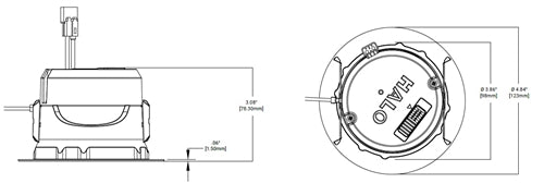 Halo Recessed ML4D08FL95FS1E 4" Retrofit LED Module, 800 Lumens, 5CCT Selectable, 95 CRI, 40 Degree Optic, 120V, LE/TE 5% Dim