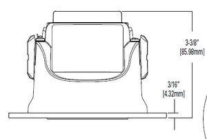 Halo Recessed ML4D09FLD2WE 4" LED Module, 900 Lumens, Flood Distribution, 90 CRI, Color Shifts from 3000 to 1850K, 120-277V