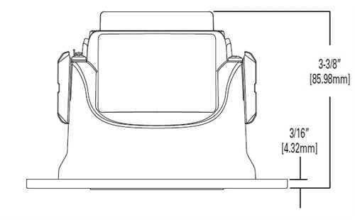 Halo Recessed ML4D09NFL930E 4" Integated LED Trim Module, 900 Lumens, Narrow Flood, 3000K, Black
