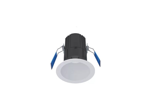 Halo Recessed ML4LSFS1ERMW 4" Round Smooth LED Canless Downlight, Selectable Lumens 600/900/1200, 90 CRI, CCT Selectable 2700/3000/3500/4000/5000K, ?5% Phase Cut LE/TE Dimming, 120V, 40 Degrees Optic, Matte White