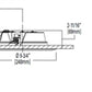 Halo Recessed Commercial PR8R40D010 8" Retrofit Shallow Lens LED Housing, 4000 Lumens, 120-277V 50/60Hz, 0-10V, 100% to 1% dimming