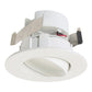 Halo Recessed RA3059FS1EWHR 3" Directional Retrofit LED Module, 500 Lumens, 90 CRI, Field Selectable 2700K, 3000K, 3500K, 4000K, or 5000K, 120V 60Hz, LE & TE Phase Cut 5% Dimming, Matte White Baffle