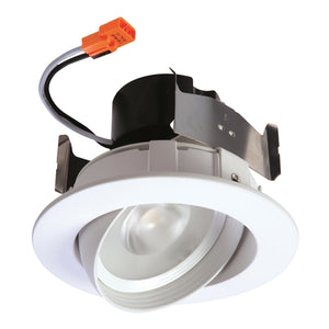 Halo Recessed RA406927NFLWH 4" LED Adjustable Gimbal, 90CRI, 2700K, White, Narrow Flood