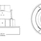 Halo Recessed RA406927NFLWH 4" LED Adjustable Gimbal, 90CRI, 2700K, White, Narrow Flood