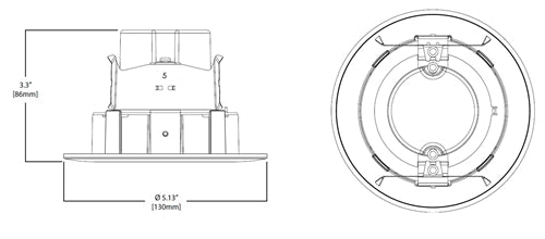 Halo Recessed RA406927NFLWH 4" LED Adjustable Gimbal, 90CRI, 2700K, White, Narrow Flood