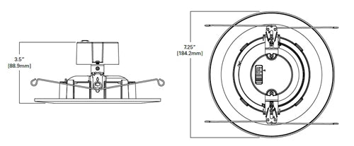Halo Recessed RA56069S1EWH 5" or 6" All-Purpose LED Retrofit Module, 600 Lumens, 90 CRI, White Tuning, Field Selectable 2700K, 3000K, 3500K, 4000K, or 5000K, 120V 60Hz, LE & TE Phase Cut 1% Dimming,