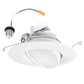Halo Recessed RA56LS9FSD2W1EWH 5/6" Baffle Adjustable Recessed LED Trim, 600/900 Selectable Lumens, 90 CRI, SeleCCTable 2700K, 3000K, 3500K, 4000K, 5000K, Dim-to-Warm, 5% Phase Cut LE/TE Dimming, 120V 60Hz, Matte White