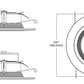 Halo Recessed RL56099S1EWH 5" or 6" Dimmable All-Purpose LED Retrofit Module with SeleCCTable switch, 900 Lumens, 90 CRI, 120V Phase Cut 1% Dimming, Matte White Baffle