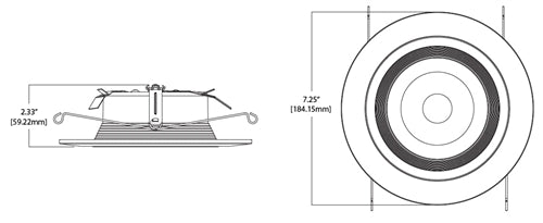 Halo Recessed RL560WH12935 5" and 6" LED Retrofit Baffle Trim 3500K, 1240 Lumens, White Finish