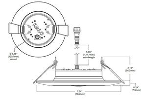 Halo Recessed RL6069NLWHDMR 6" Night Light LED Retrofit Direct Mount with Remote Driver, 2700-5000K, 1000 Lumens, White Finish
