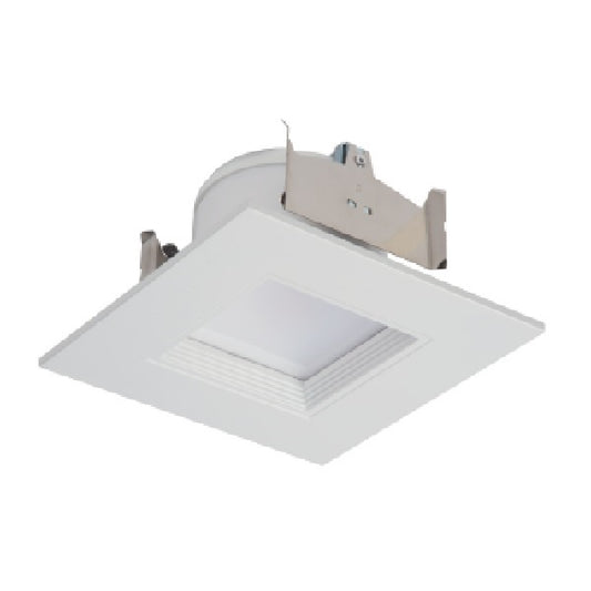 Halo Recessed RSQ4089351EMWWB 4" Square All-Purpose LED Retrofit Module, 800 Lumens, 90 CRI, 3500K, 120V, Matte White Flange and Baffle