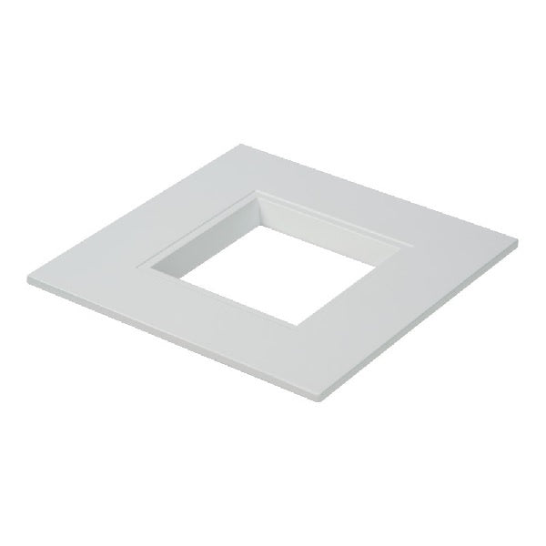 Halo Recessed RSQ5TRMMW 5" Square Baffle Trim, Matte White Flange and Splay, Field Paintable
