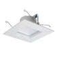Halo Recessed RSQ6LS9FSD2W1EWH 6" Square All-Purpose LED Retrofit Module, 600/1000 Lumens, 90 CRI, Field Selectable 2700K-5000K, 120V, Matte White Flange and Baffle