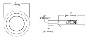 Halo Recessed SLD405827WHJB 4" Surface LED Downlight with Junction Box Kit, 120V, 80 CRI, 2700K, White