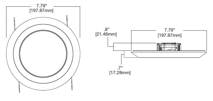 Halo Recessed SLD606830WHJB 6" Surface LED Downlight with Junction Box Kit, 120V, 80 CRI, 3000K, White