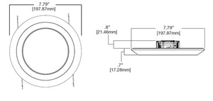 Halo Recessed SLD612840WH 6" Surface LED Downlight Kit, 4000K, 1215 Lumens, 80 CRI, White