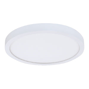 Halo Recessed SMD12R209SWHE-EM 12" Round Surface Mount Downlight, 2000 Lumens, 90 CRI, Field Selectable 2700K-5000K Color Temperature, 120-277V, Matte White with Emergency Battery back up