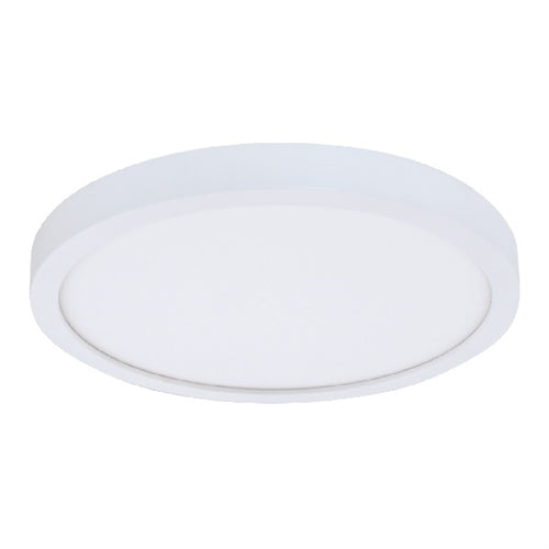 Halo Recessed SMD12R209SWHE-EM 12" Round Surface Mount Downlight, 2000 Lumens, 90 CRI, Field Selectable 2700K-5000K Color Temperature, 120-277V, Matte White with Emergency Battery back up